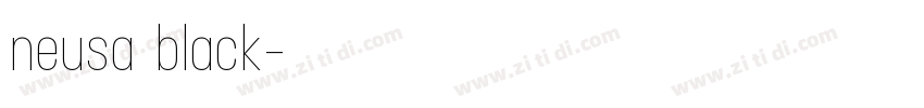 neusa black字体转换